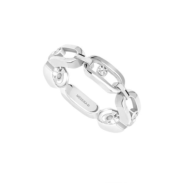 Move Uno Link White Gold and Diamond Ring